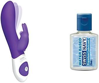 The Come Hither Rabbit Rechargeable-Purple 7.75" + Free Lube