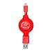 ReTrak Retractable Micro USB Cable, Red (ETCABLEMICRED)