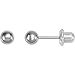 Titanium Ball Piercing Earrings Pair in 3mm - Hypoallergenic For Sensitive Ears