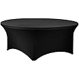 Amazon.com: Banquet Tables Pro Black 60 Inch 5 Ft Round Tight Fit ...