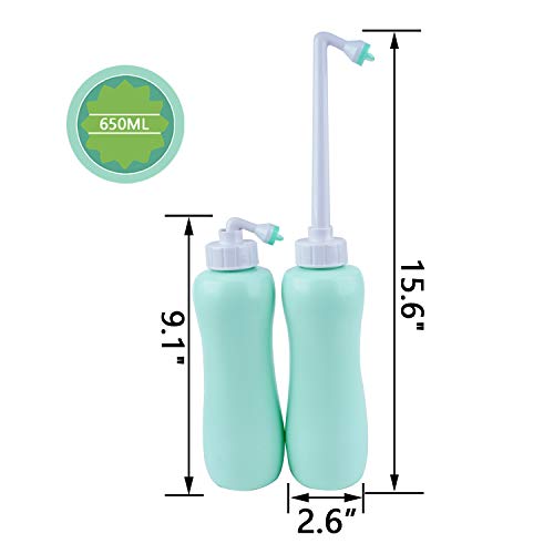 2 Pack Travel Bidet Bottle, Portable Bidet Sprayer Hand held Bidet 650ml for Personal Hygiene Care, On-the-Go Travel Bag… - Image 3