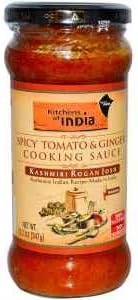 Kitchen Of India Spicy Tomato &amp; Ginger Cooking Sauce 12.2 oz. (Pack of 6)