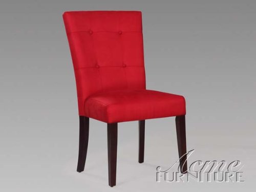 ACME 16835 Set of 2 Baldwin Side Chair, Red Microfiber