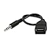Electop 3.5mm 1/8 inch Male AUX Audio Plug Jack to USB 2.0 Female Converter Cable Cord