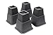 Jeronic Bed Risers 8 inch Heavy Duty, 3 Height Option Furniture Risers, Bed Riser and Bed Lifts, Black