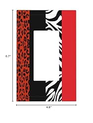 Red Black Geometric Cheetah Zebra Leopard Print