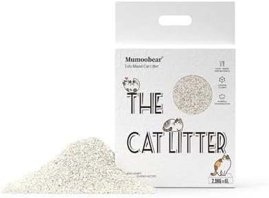 View of Mumoo Bear Tofu Cat Litter, Flushable Clumping Cat Litter Pellets, Pure ...