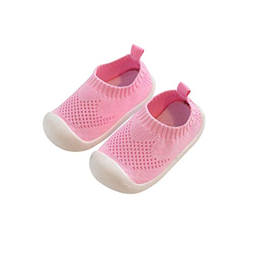 DEBAIJIA Baby First-Walking Shoes 1-4 Years Kid Shoes Trainers Toddler Infant Boys Girls Soft Sole Non Slip Mesh Breathable Lightweight TPR Material Slip-on Sneakers Outdoor