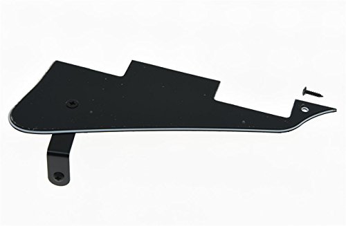 KAISH Black 3 Ply LP Guitar Pickguard with Black Bracket for Epiphone Les Paul