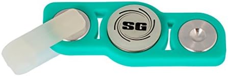 Spin Gadget fidget spinner toy with quick disconnect keychain perfect EDC for ADD ADHD anxiety fidgeting focus and addiction aka fidget gadget or fidget gidget MADE IN THE USA (Aqua Blue Glow)