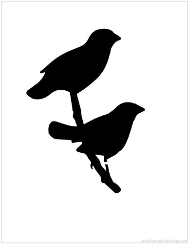 16x20 Two Bird on Branch Stencil Made From 4 Ply Matboard