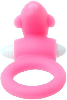 Qumun Vibrators Lock Ring Sex Products Silicone Men Vibrators Delay Premature Massager (Pink)
