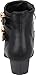 Top Moda Women's Buckle Straps Stacked Low Chunky Heel Ankle Bootie Parker Boots Black 9