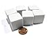 Koplow Games Set of 6 D6 25mm Blank Large Dice with Customizable Stickers - Solid White