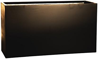PurePots Tall Rectangle Cuboid 2430, Modern Large Planter Box - Indoor &amp; Outdoor| Hand Crafted Commercial Grade Fiberglass | UV Resistant Paint (Suede Bronze/ With Drainage Hole(s)/ Large)