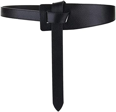 SUOSDEY Womens Leather Belt for Dress, Tie a Knot Genuine 