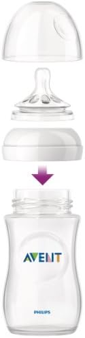 avent natural 240ml glass feeding bottle