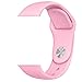 FanTEK Apple Watch Band Soft Silicone Sport Style Replacement iWatch Strap for Apple Wrist Watch 42mm Models- Small/Medium- Light Pink