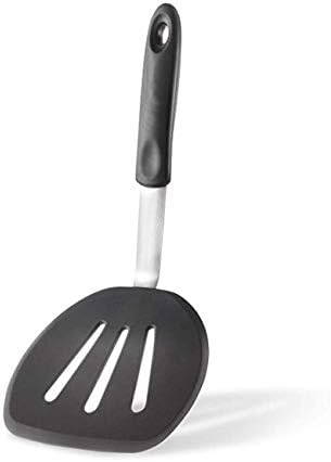Chef Series Wide Round Flexible Silicone Turner Spatula-600ºF Heat Resistant Rubber Kitchen Flipper Spatula-Ideal for Pancakes, Eggs and More