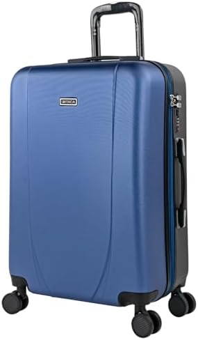 - Valise Grande Taille 23Kg Rigide Spacieuse XL pour Soute Avion Ultra Résistante avec Cadenas à Combinaison Idéale pour Voyages Longs Et Moyens Séjours., Bleu Marine-Anthracite