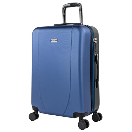- Valise Grande Taille 23Kg Rigide Spacieuse XL pour Soute Avion Ultra Résistante avec Cadenas à Combinaison Idéale pour Voyages Longs Et Moyens Séjours., Bleu Marine-Anthracite