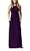 Women's Sleeveless Racerback Loose Plain Maxi Dresses Casual Long Pockets Dress Purple S