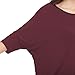 Lacle Women's Loose Fit Swing Tops Flattering Flowy Casual Summer T Shirt( Burgundy Large)