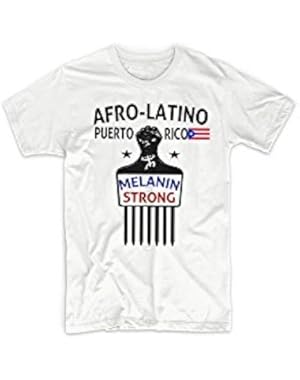 Afro Latino T Shirt Puerto Rico Boricua Afro Pick Taino African Latin Roots VIII