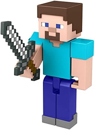 Minecraft Steve Action Figure, with Build-a-Portal