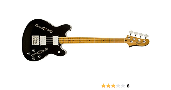 Amazon.com: Fender starcaster Bass Guitarra, Negro : Instrumentos Musicales
