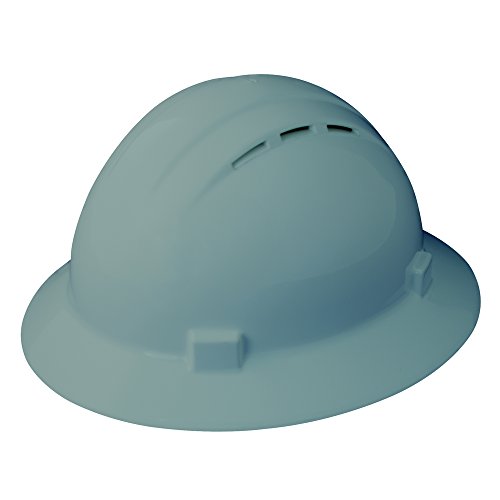 ERB Americana Full Brim Hard Hat With Vent & Mega Ratchet – Yellow Safety Helmet, Size 6.5-8 | ANSI Certified