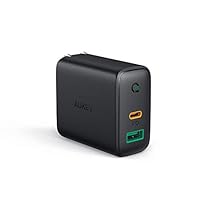 AUKEY USB C Wall Charger 30W, PD Charger with Power Delivery 3.0 & Dynamic Detect, PD Wall Charger Dual Port, Compatible with iPhone 11/11 Pro/Max/XS, Pixel 3 / 3XL, MacBook, Airpods Pro and More