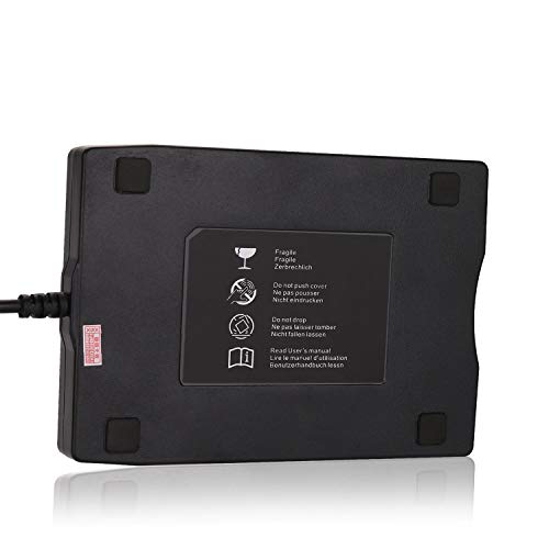 3.5" USB External Floppy Disk Drive Portable 1.44 MB FDD for PC Windows 2000/XP/Vista/7/8/10,for Mac,No Extra Driver Required,Plug and Play,Black (Renewed)