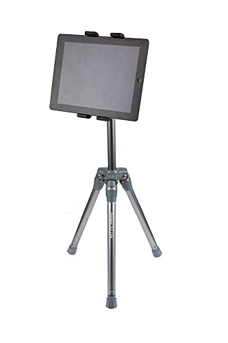 Fotopro iPad Stand Adaptor, Clamp Mount Stand Compatible with Table Tripod Selfie Sticks monopod, Stand Holder Clip for iPad and Tablets