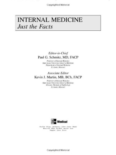 INTERNAL MEDICINE: JUST THE FACTS