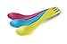 Light My Fire BPA-Free Tritan Spork Little, 3-Pack, Lime/Cyan/Fuchsia