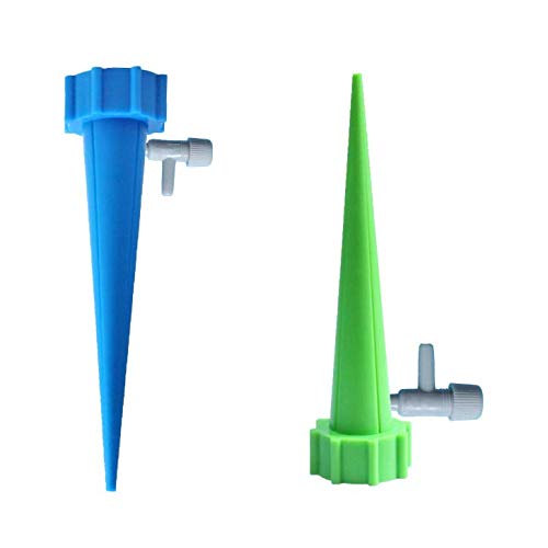【2019 New】 12 PCS Plant Spikes System with Slow Release Control Valve Switch Self Irrigation Watering Drip Devices for Outdoor Indoor Flower or Vegetables