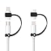 [2Pack] HDSHIMAO Leash for Micro USB Cable, or Micro USB to USB Type C Adapter Converters, Never Lose an Adapter Again [Adapter not Included] (Black)