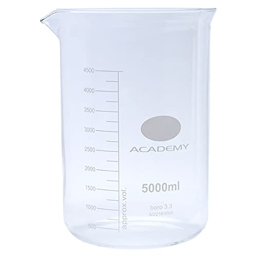 ACADEMY BOROSILICATE GLASS MEASURING LABORATORY BEAKER,5000ML