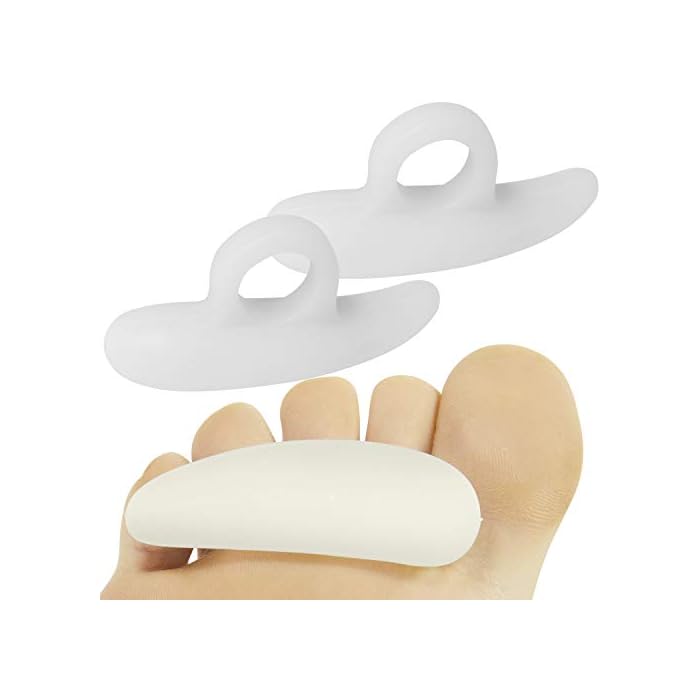 ViveSole Toe Separator For Bunion - Hammer Toe Straightener Pads (Pair) -Corrector for Curled, Crooked, Curved…