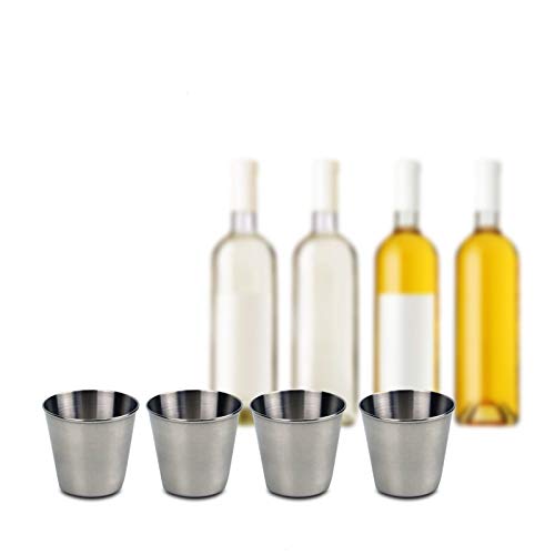 Timoo 12 PCS 1.5 Ounce Stainless Steel Shot Cups Shot Glass Drinking Vessel