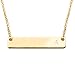 18K Gold Plated Initial Bar Necklace Mothers day Graduation gift 17.5 inch Personalized Bar Necklace #4