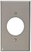 Leviton 1-Gang 1.60-Inch Diameter, Device Receptacle Wallplate, 80720-W, White