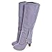 Knee High Boots for Women Sexy Over-The-Knee Boots Suede Zipper Heel Boot Trendy Chunky Block Heel Boots