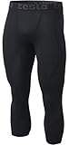 Tesla TM-MUC18-KLB_Medium Men's Compression 3/4 Capri Shorts Baselayer Cool Dry Sports Tights MUC18