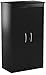 South Shore Tall 2-Door Storage Cabinet with Adjustable Shelves, Solid Black
