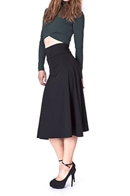 Dani's Choice Swaying Foldable High Waist A-line Full Flared Swing Skater Long Skirt