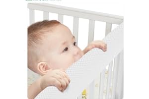 BETHBEAR Breathable Crib Rail Covers Corner Edge Protector STRI,Soft Furniture Guards-Reversible Guardrail Cover Protector for Boys Girls(2025-New)