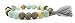 Mana Vibes Essential Oil Semi Precious Gemstone Tassel Beaded Bracelet with Lava Beads, Essential Oil Jewelry 8mm Bead Size, Grey Tassel (Amazonite Grey Lava Beads)