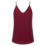 Simier Fariry Women's Chiffon Layered Cami Casual Loose Fit Tank Tops